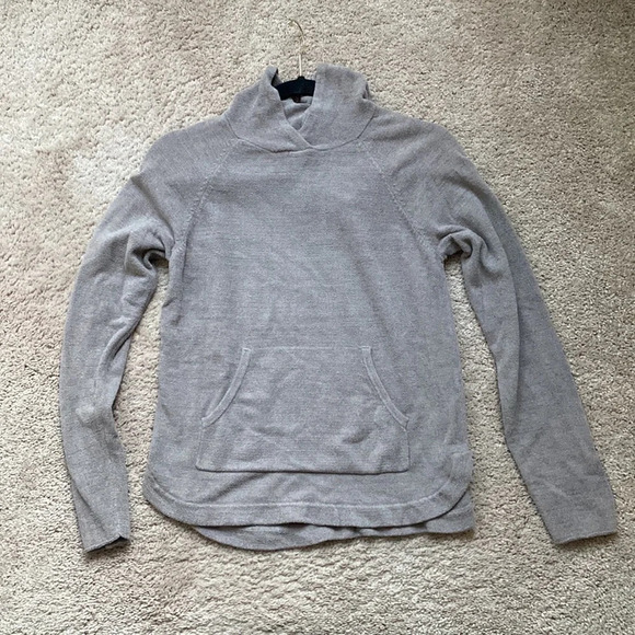 Barefoot Dreams CozyChic Ultra Light CozyChic Pullover Hoodie Beach Walk‎ Size S - Picture 9 of 11